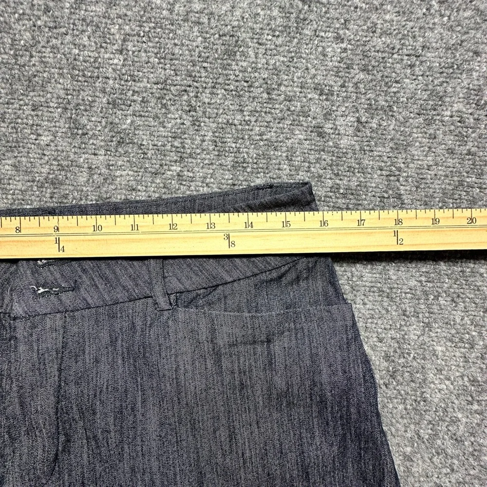 Lee Secretly Shapes Straight‎ Leg Mid Rise Pants 10 Short Gray Stretch